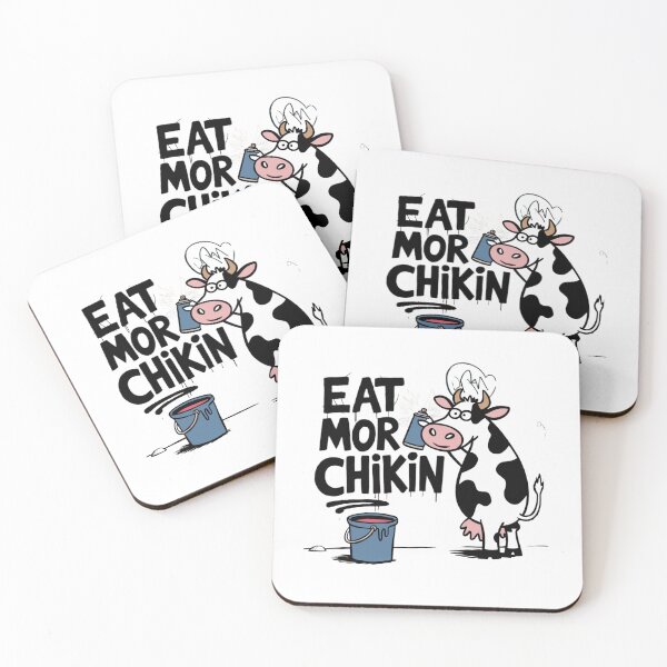 Item preview, Eat more chicken, chicken, cow, steak, funnyfits70, Humor, Funny, retro, vintages, funny quotes, animal humor, designed and sold by FunnyFits70.