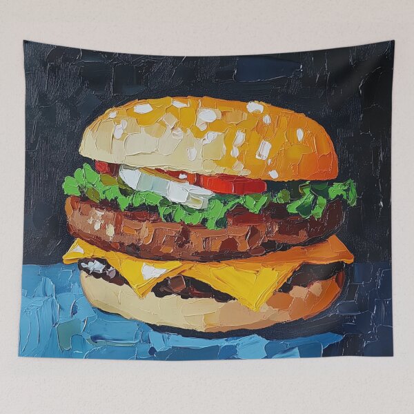 Item preview, Hamburger | Post-impressionist painting style designed and sold by ComicsFactory.