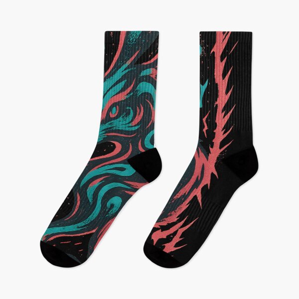 Item preview, Dynamic cool rabbit design, greens and reds designed and sold by Shoot-The-Moon.