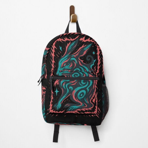 Item preview, Dynamic cool rabbit design, greens and reds designed and sold by Shoot-The-Moon.