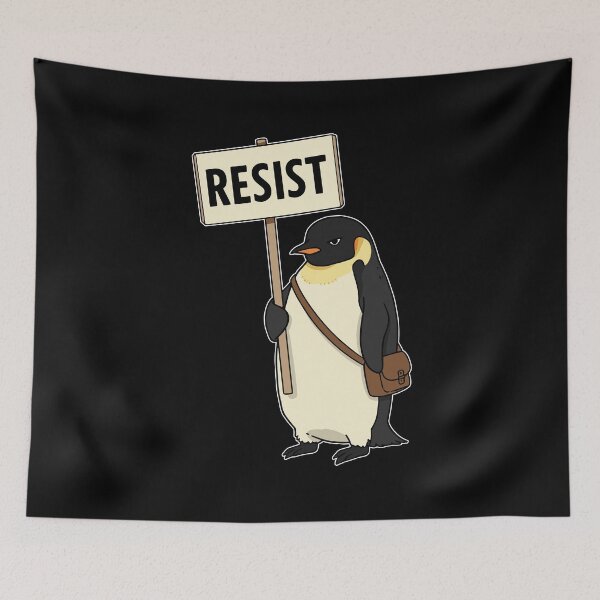 Item preview, Resist Penguin Activism no tariffs designed and sold by varioarts.