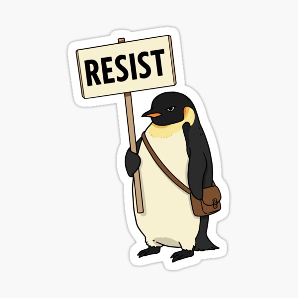 Item preview, Resist Penguin Activism no tariffs designed and sold by varioarts.