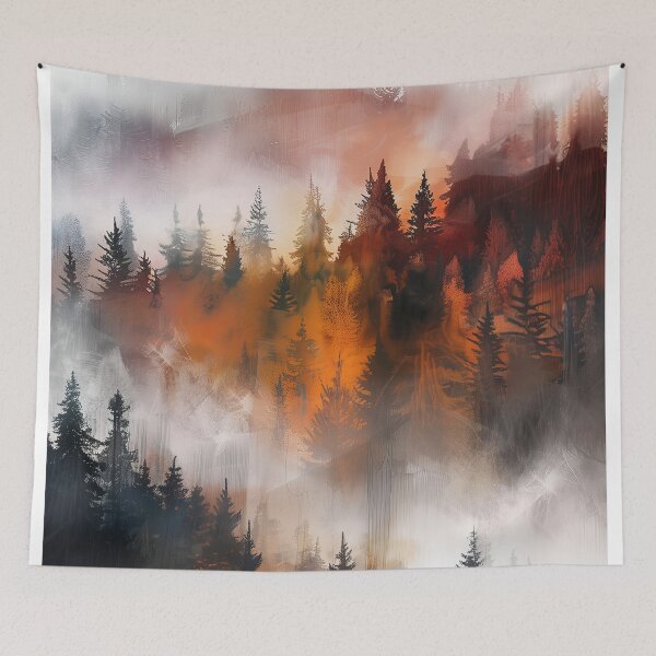 Item preview, 463 Dramatic Fog In The Forest designed and sold by nikoart001.