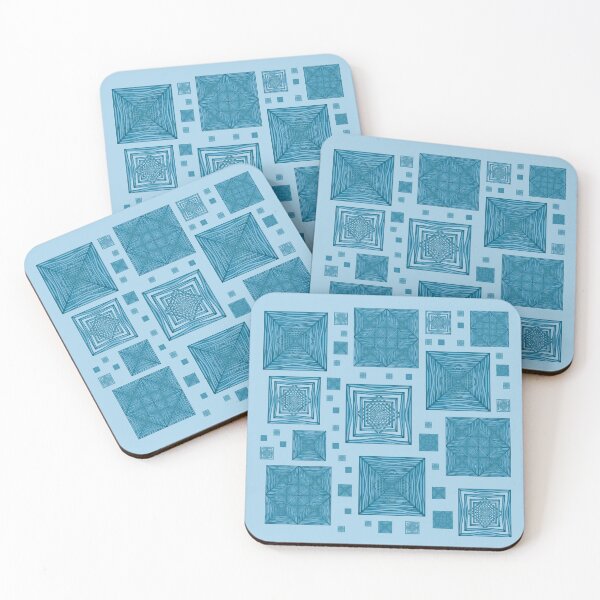 Item preview, Pattern from abstract geometric images of blue color designed and sold by Cherevan.