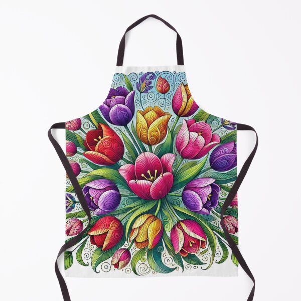 Item preview, Tulip Flower Mandala Motif – Elegant AI Work for Flower and Plant Lovers on Clothing & Nature-Inspired Accessories designed and sold by knalpot-design.