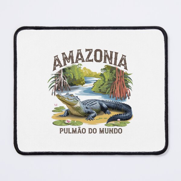 Item preview, Amazonia – Brazil Nature Design with Alligator & “PULMÃO DO MUNDO” Message designed and sold by paulo silveira.