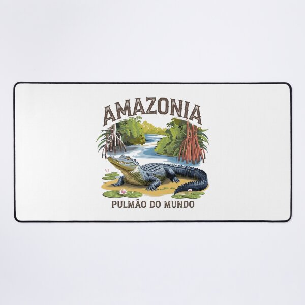 Item preview, Amazonia – Brazil Nature Design with Alligator & “PULMÃO DO MUNDO” Message designed and sold by paulo silveira.