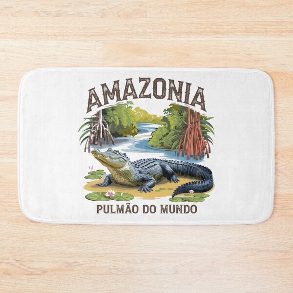 Item preview, Amazonia – Brazil Nature Design with Alligator & “PULMÃO DO MUNDO” Message designed and sold by paulo silveira.