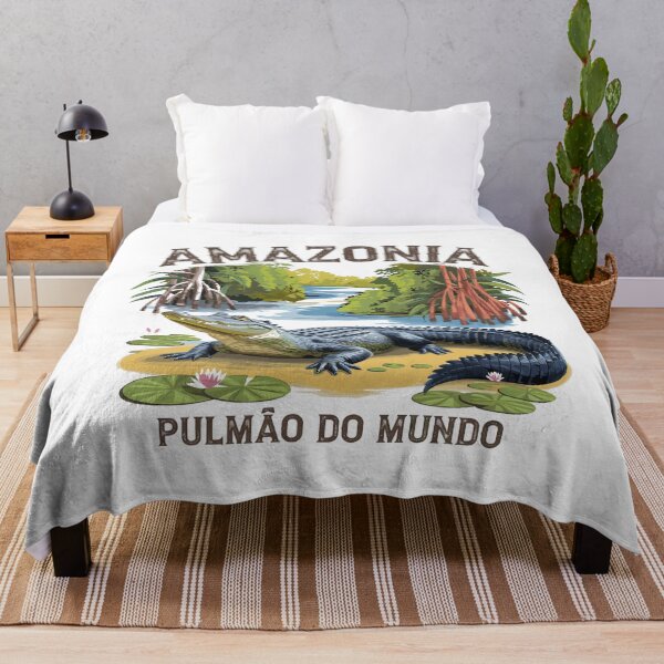 Item preview, Amazonia – Brazil Nature Design with Alligator & “PULMÃO DO MUNDO” Message designed and sold by paulo silveira.