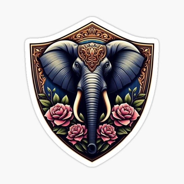 Vista previa del artículo con la obra «BEAUTIFUL HINDU ELEPHANT HEAD SHIELD (#003399)», diseñado y vendido por Marlon Oseguera.
