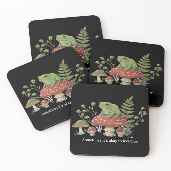 Item preview, Sad Frog in Mushroom Garden designed and sold by designsoftinaa.