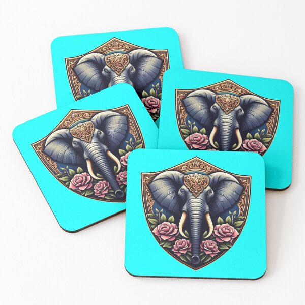 Item preview, BEAUTIFUL HINDU ELEPHANT HEAD SHIELD (#00FFFF) designed and sold by Marlon Oseguera.