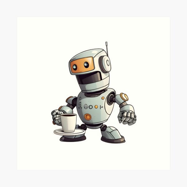 Item preview,  Futuristic Robot Coffee Lover tshirt designed and sold by beyond-canvas.