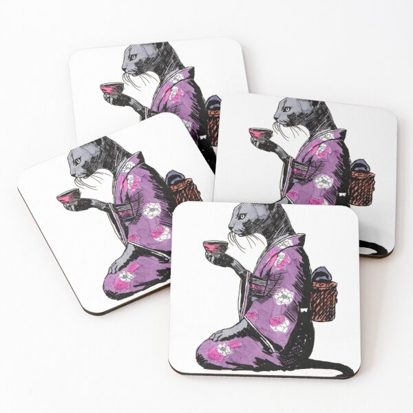 Item preview, Black Cat in Kimono designed and sold by Scribbles & Doodles by Jinx.