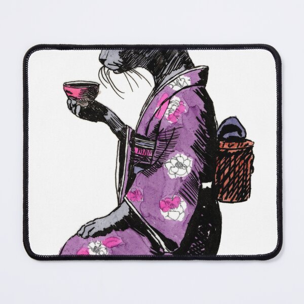 Item preview, Black Cat in Kimono designed and sold by Scribbles & Doodles by Jinx.