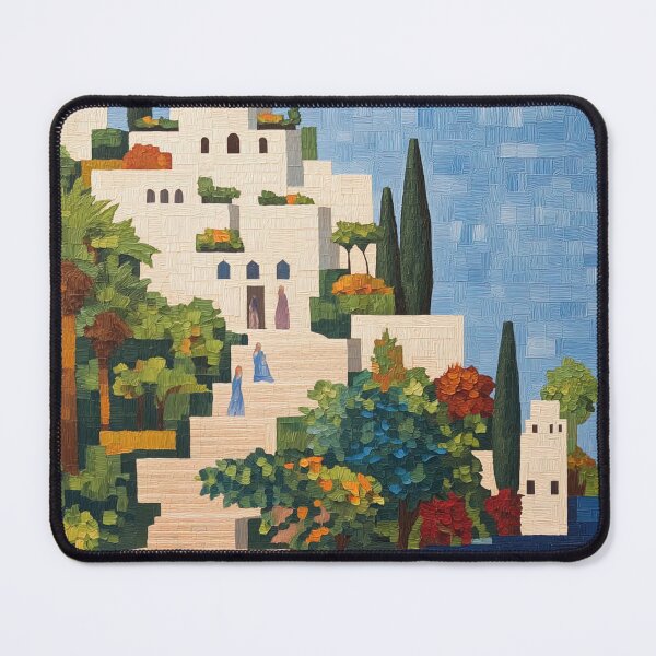 Item preview, Hanging Gardens of Babylon | Post-impressionist painting style designed and sold by ComicsFactory.