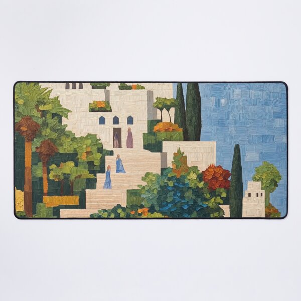 Item preview, Hanging Gardens of Babylon | Post-impressionist painting style designed and sold by ComicsFactory.