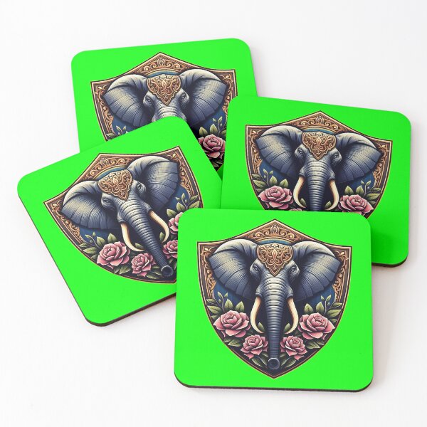 Item preview, BEAUTIFUL HINDU ELEPHANT HEAD SHIELD (#00FF00) designed and sold by Marlon Oseguera.
