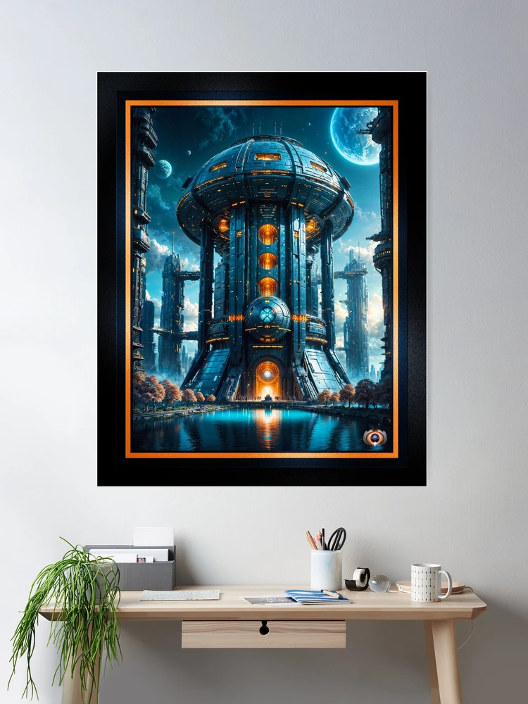 Architectural Grandeur Of A Futuristic Cityscape AI Concept Art by Xzendor7 | Striking Innovative Design 2 Architectural Grandeur Of A Futuristic Cityscape Striking AI Concept Art by Xzendor7 Wall Decor Poster Art Print