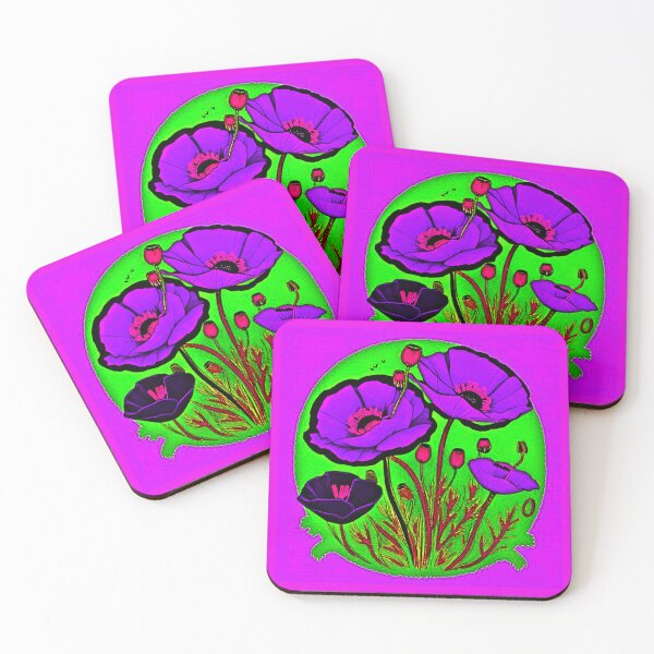Item preview, Purple Poppy Flower Art Print designed and sold by Earth Nature Creations.