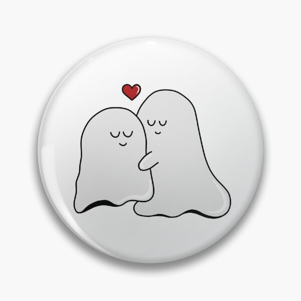 Artikelvorschau, Verliebtes Geisterpaar - Illustration digital Sticker - Geist entworfen und verkauft von artbybirgit.