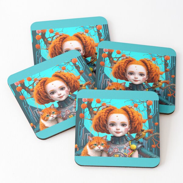 Item preview, Beautiful girl with a cat. designed and sold by Natalia-Vlad.