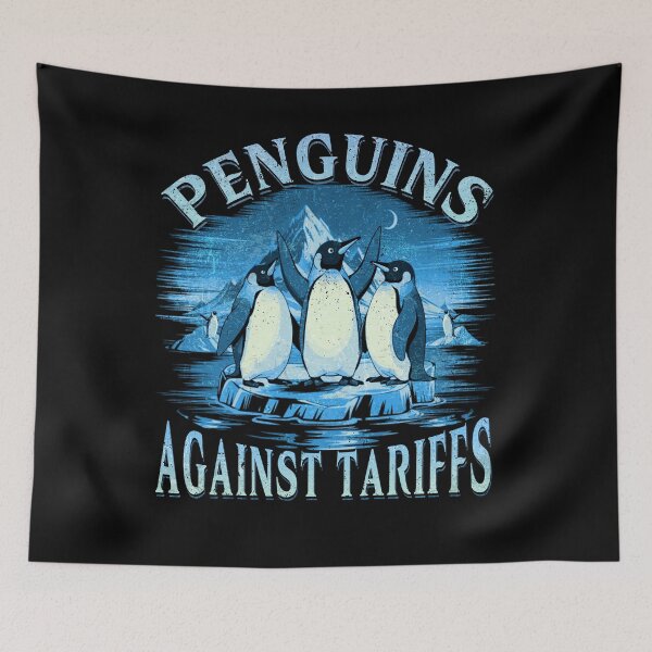 Item preview, Funny Penguins Against Tariffs Sarcastic Saying Meme designed and sold by MackenzieBin.