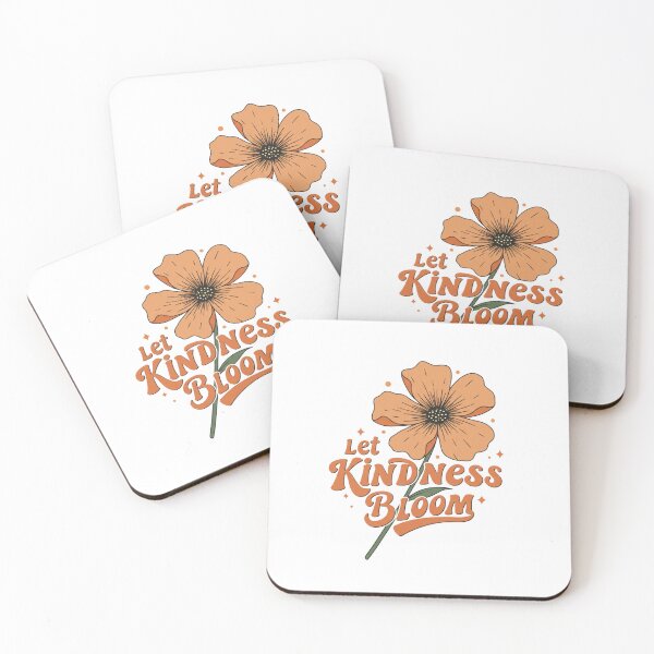 Item preview, "Let Kindness Bloom" Retro Boho Flower Design – Vintage Floral Typography designed and sold by Colorful-Garden.