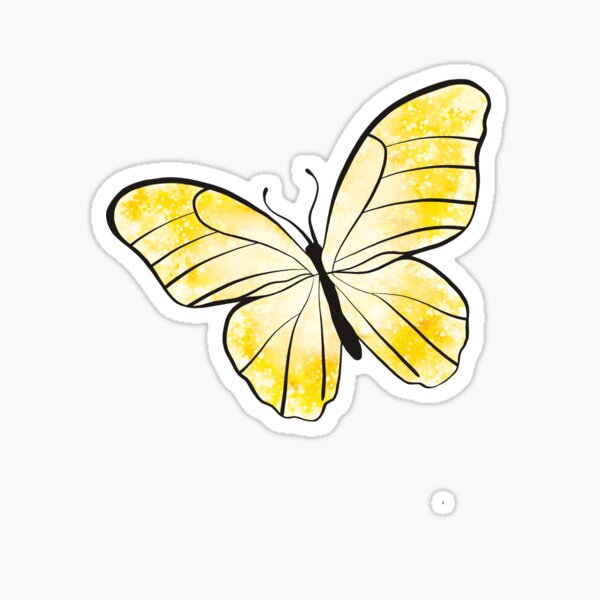 Yellow Butterfly Stickers Redbubble