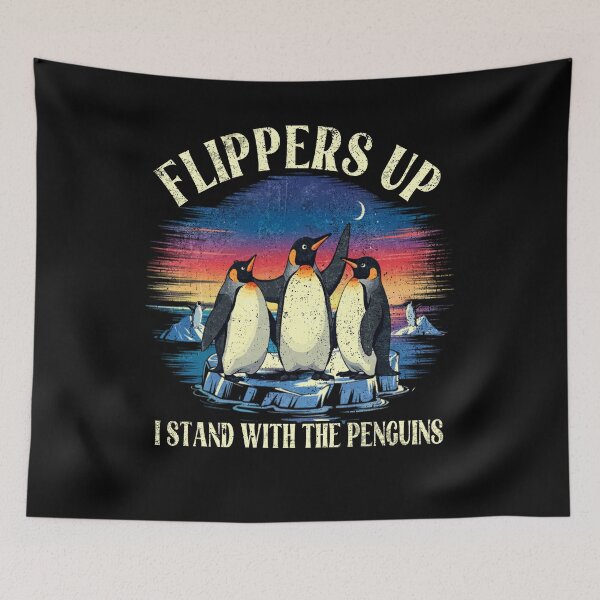 Item preview, Flippers Up I Stand With The Penguins designed and sold by PrettyInk.