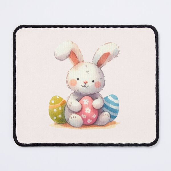 Item preview, Adorable Easter bunny sitting with colorful eggs designed and sold by DaintyDooodles.