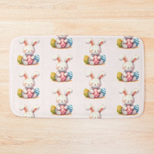 Item preview, Adorable Easter bunny sitting with colorful eggs designed and sold by DaintyDooodles.