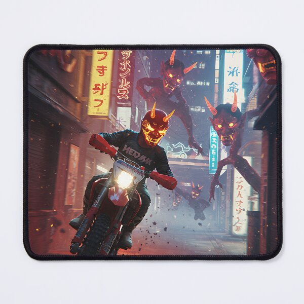 Item preview, Dirt Bike Rider vs. Neon Demons designed and sold by KoolArtDistrict.