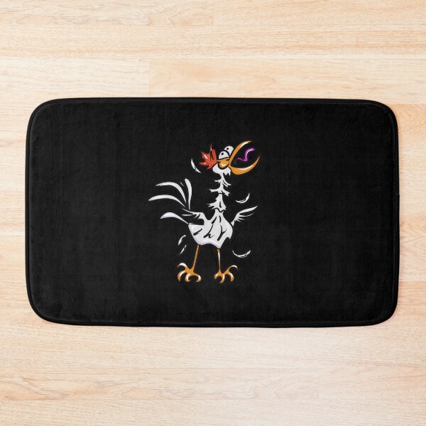 Item preview, Crazy white rooster crowing designed and sold by Joncasmiart.