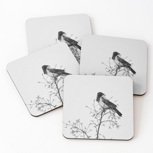 Item preview, Windy on the top. Hooded crow bw designed and sold by Jouko Lehto Photography.