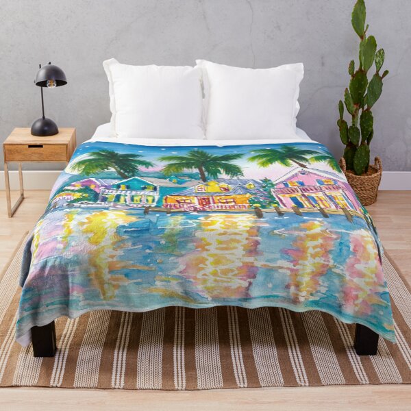 Item preview, Florida Keys Waterfront Houses Shine Bright in the Night designed and sold by artshop77.