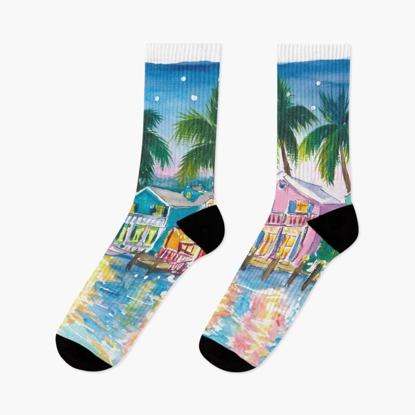 Item preview, Florida Keys Waterfront Houses Shine Bright in the Night designed and sold by artshop77.