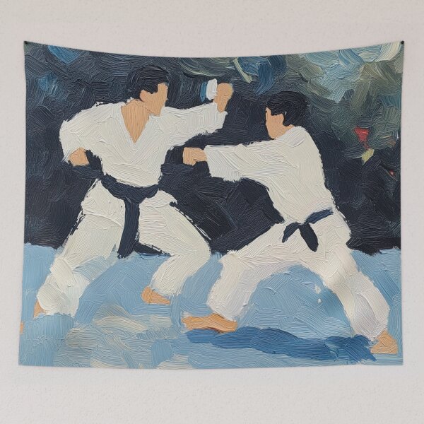 Item preview, Hapkido fighter | Post-impressionist painting style designed and sold by ComicsFactory.