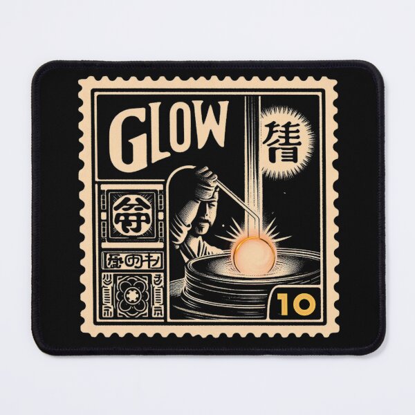 Item preview, Retro Glow Worker Stamp – Vintage Industrial Light and Heat Illustration designed and sold by No1RetroStamps.