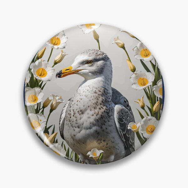 Item preview, A California Gull And Sego Lily Flowers designed and sold by taiche.