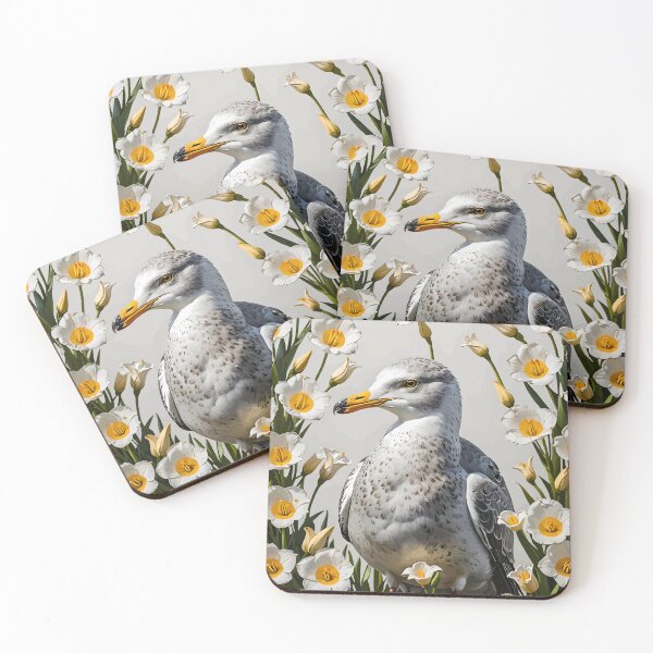 Item preview, A California Gull And Sego Lily Flowers designed and sold by taiche.