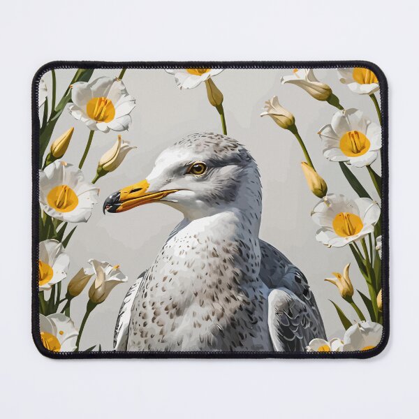 Item preview, A California Gull And Sego Lily Flowers designed and sold by taiche.