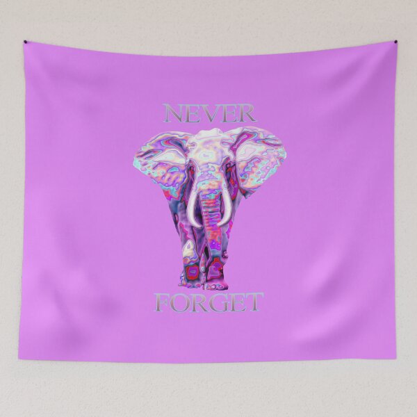 Item preview, Never forget quote with Elephant. designed and sold by MortalDesigns.