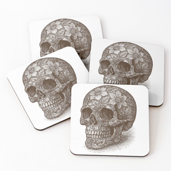 Item preview, floral skull designed and sold by Petersnook.