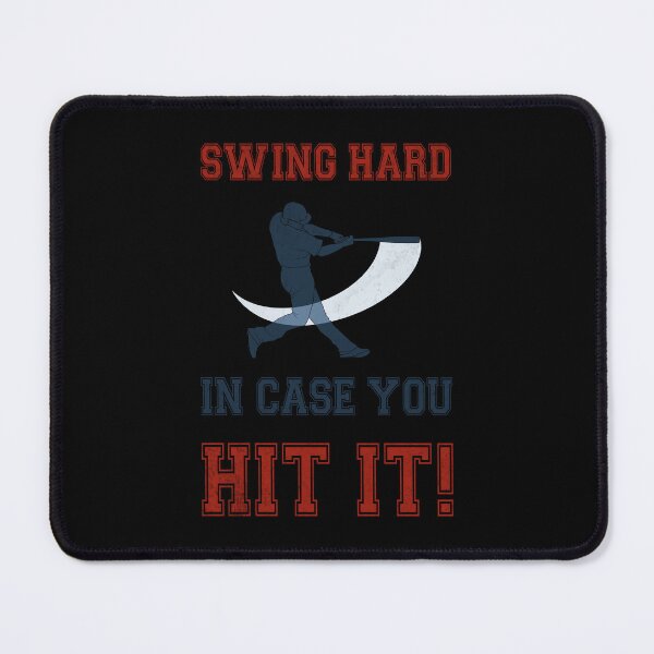 Item preview, Swing Hard Baseball Quote – Funny Sports Player Silhouette Design designed and sold by MONTRIS.