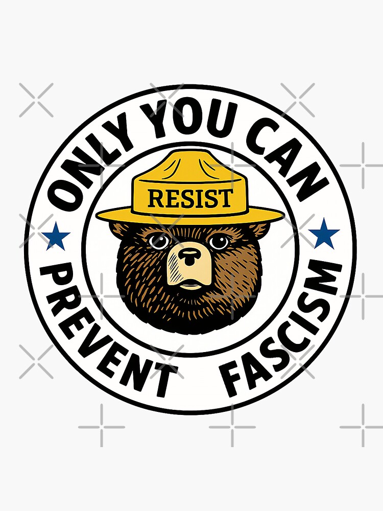 Thumbnail 3 von 3, Sticker, Nur Sie können den Faschismus verhindern designt und verkauft von ToyoTees.