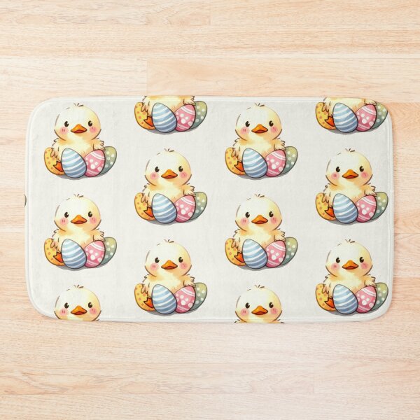 Item preview, Happy Easter ducking sitting with colorful eggs designed and sold by DaintyDooodles.