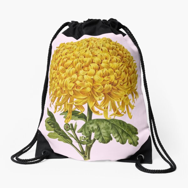 Item preview, Bright Yellow Chrysanthemum Flower On Pink designed and sold by IrisAndIvy.