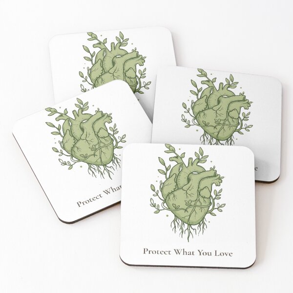 Item preview, Protect What You Love – Botanical Heart Illustration designed and sold by KindByNature.
