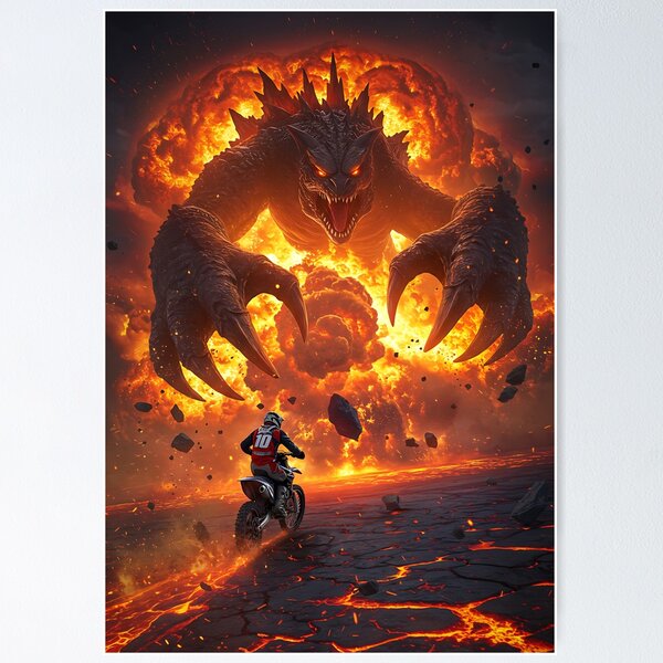 Item preview, Monster Moto Mayhem designed and sold by KoolArtDistrict.